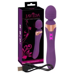   Javida Double - δονητής διπλής διέγερσης - μασάζ - μοβ