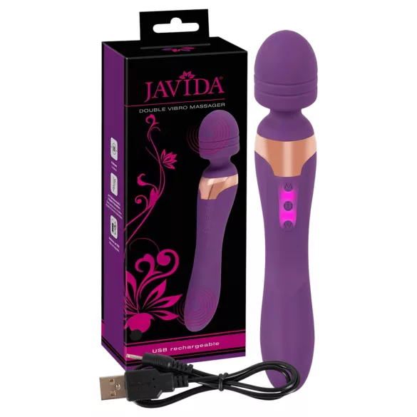Javida Double - δονητής διπλής διέγερσης - μασάζ - μοβ