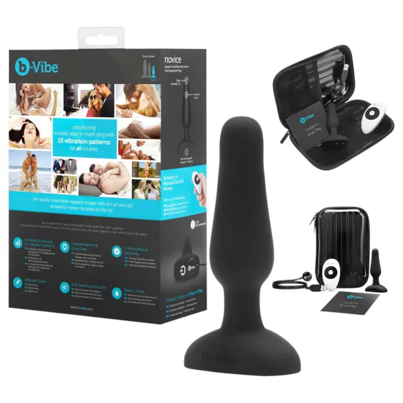 b-Vibe Novice - δονητής πρωκτού για αρχάριους - μαύρο
