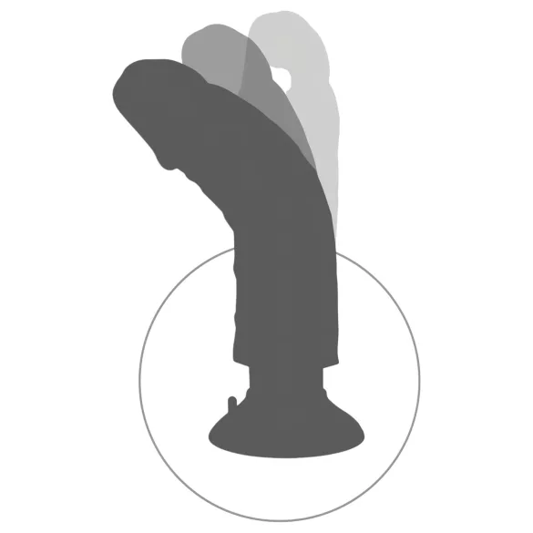 King Cock - δονητής με βεντούζα 23cm - ρεαλιστικός - φυσικό χρώμα