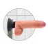 King Cock - δονητής με βεντούζα 18cm - φυσικό χρώμα