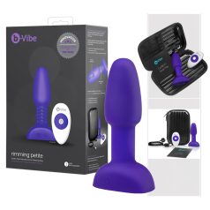   b-Vibe Rimming - περιστρεφόμενο πρωκτικό δονητή με χάντρες (μοβ)