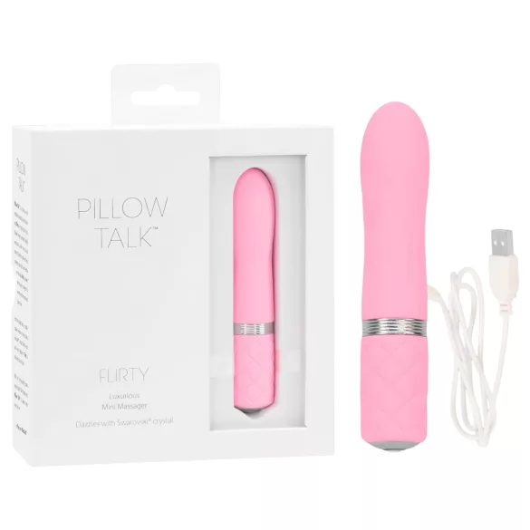 Pillow Talk Flirty - δονητής ράβδου επαναφορτιζόμενος - ροζ