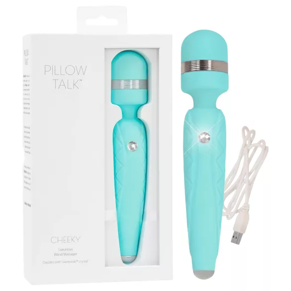 Pillow Talk Cheeky - ράβδος μασάζ δονητής επαναφορτιζόμενος - τιρκουάζ