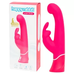   Happyrabbit - δονητής σημείου G με κλειτοριδικό βραχίονα - αδιάβροχος ροζ