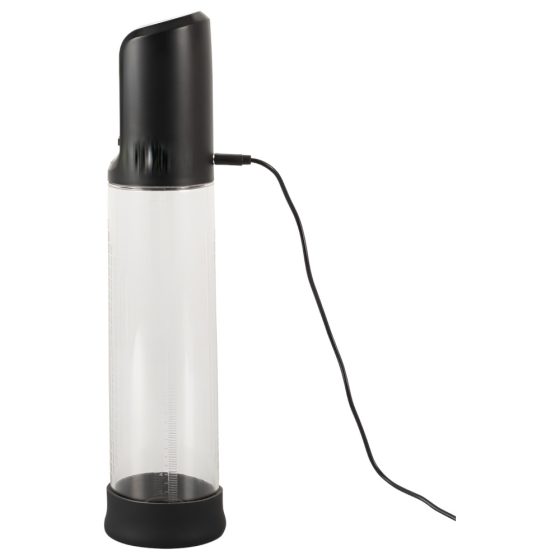 Mister Boner Workout - automatická pumpa na penis na baterie (průsvitně černá)