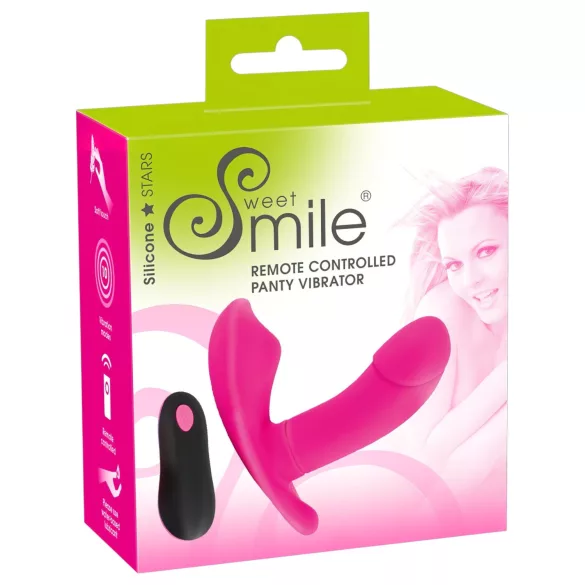SMILE Panty - φορετός δονητής με μπαταρία και ασύρματο χειρισμό (ροζ)