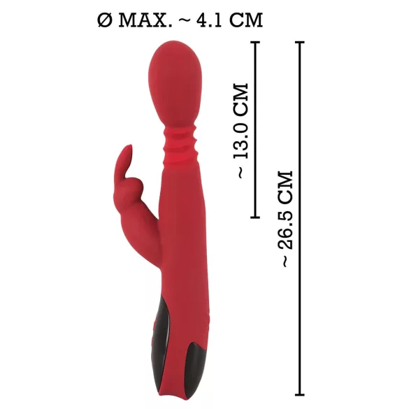 You2Toys Massager - ωθητικός/περιστρεφόμενος, θερμαινόμενος δονητής σημείου G (κόκκινος)