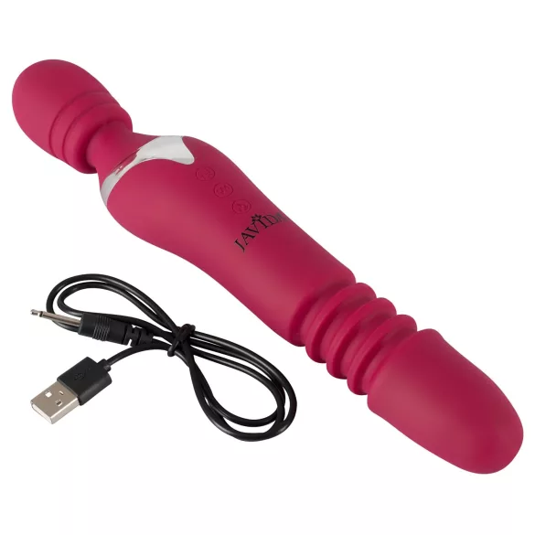 Javida Thrusting - 3 σε 1 δονητής μασάζ (κόκκινο)