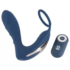   You2Toys - δονητής προστάτη με δαχτυλίδι πέους - μπλε