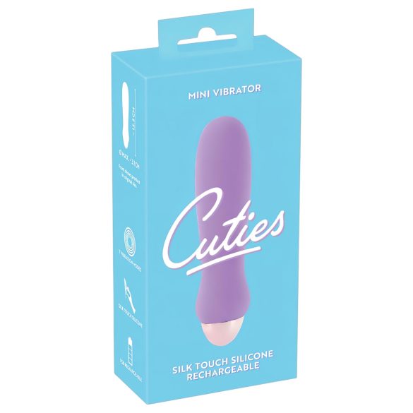 Cuties Mini Purple - επαναφορτιζόμενος, σιλικόνης ραβδιό δονητής (μοβ)