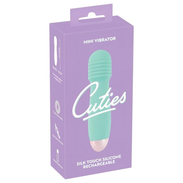 Cuties Mini Wand - επαναφορτιζόμενος, μίνι μασέρ δονητής (πράσινο)