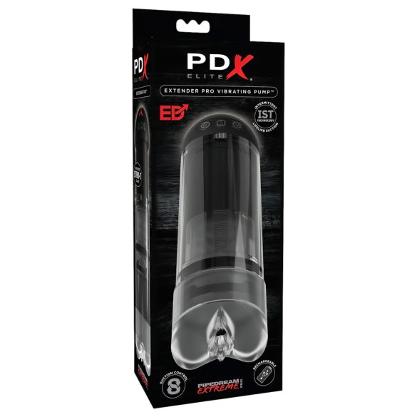 PDX Elite Extender Pro - επαναφορτιζόμενο σφιχτό δονητικό (μαύρο)