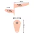 You2Toys - strap-on διπλός δονητής - γυναικεία χρήση - φυσικό χρώμα