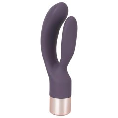   You2Toys Elegant Double - Επαναφορτιζόμενος δονητής με κλειτοριδικό βραχίονα (μωβ)