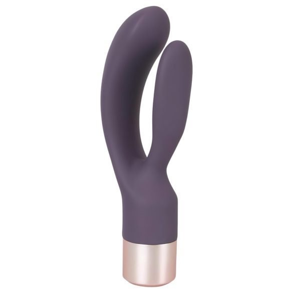 You2Toys Elegant Double - Επαναφορτιζόμενος δονητής με κλειτοριδικό βραχίονα (μωβ)