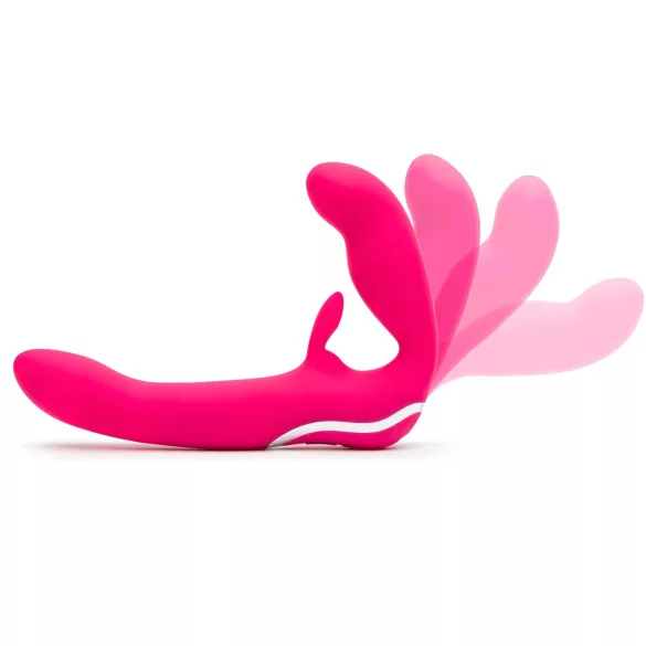 Happyrabbit - διπλός δονητής strapless - δονητής χωρίς λουράκι - ροζ
