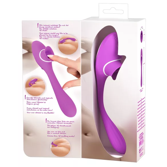 You2Toys - δονητής 2 λειτουργιών - επαναφορτιζόμενος 2σε1 - μωβ