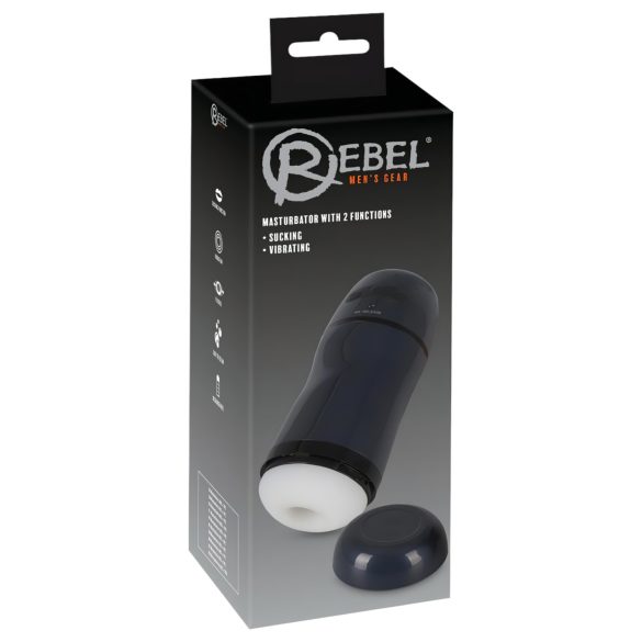 Rebel - 2in1 δονητικό μασάζ και ρουφήχτρα (μαύρο)