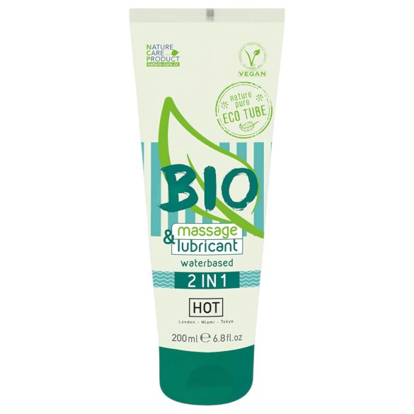 HOT Bio 2IN1 - νερό-βάζης λιπαντικό & τζελ μασάζ (200ml)