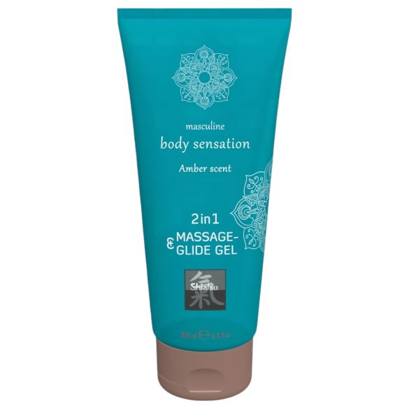 Shiatsu 2in1 άρωμα κεχριμπαριού - λιπαντικό μασάζ (200ml)