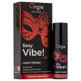   Orgie Sexy Vibe HOT - ζεστός δονητής με φράουλα (15ml)