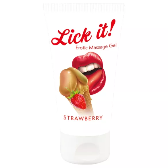 Lick it! - βρώσιμο λιπαντικό 2σε1 - φράουλα - 50ml