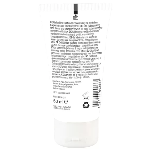 Lick it! - βρώσιμο λιπαντικό 2 σε 1 - γεύση σαμπάνια-φράουλα 50ml