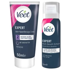   Veet - κρέμα αποτρίχωσης μπικίνι και ενυδατικός αφρός για γυναίκες (2*50 ml)