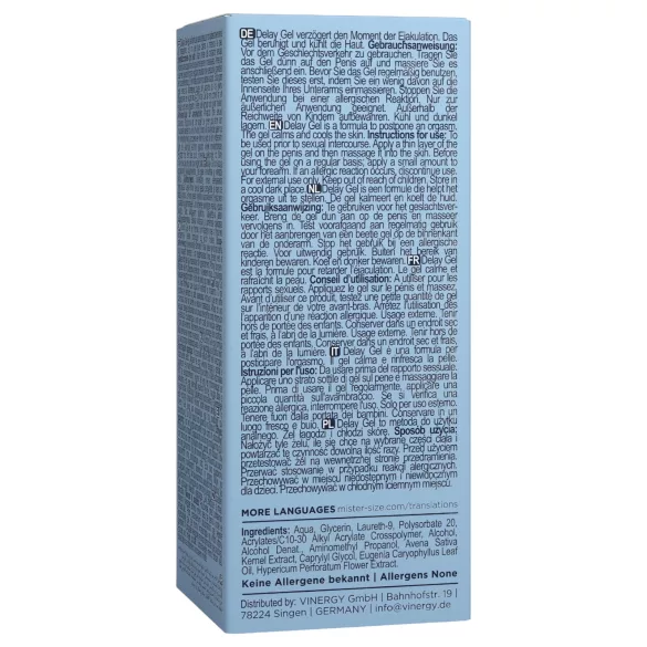 Mister Size - τζελ καθυστέρησης εκσπερμάτισης - 50ml