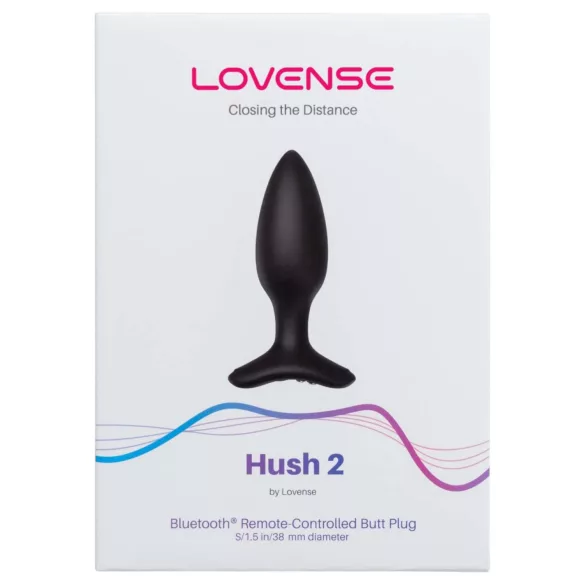 Lovense Hush 2 S - Δονητής πρωκτού με έλεγχο μέσω εφαρμογής (38 mm, μαύρο)