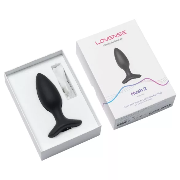 Lovense Hush 2 S - Δονητής πρωκτού με έλεγχο μέσω εφαρμογής (38 mm, μαύρο)