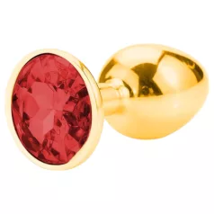   Sunfo - μεταλλικό πρωκτικό βύσμα με κόκκινο διαμάντι - χρυσό