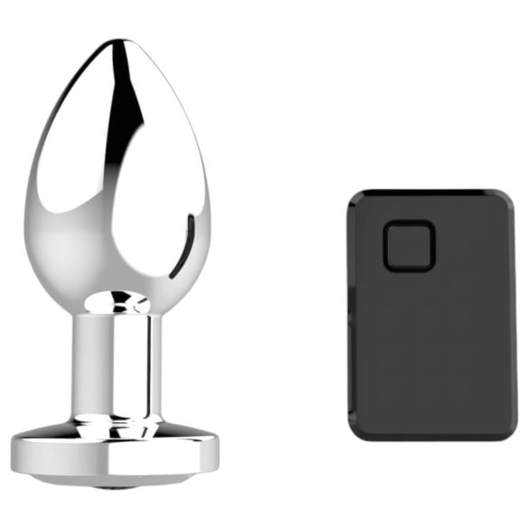 Sunfo - επαναφορτιζόμενος ραδιόφωνος πρωκτικός δονητής (ασημί)