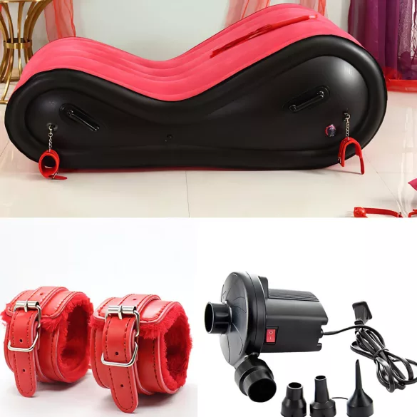 Desirel Magic Pillow - Φουσκωτό έπιπλο BDSM - με χειροπέδες (κόκκινο)