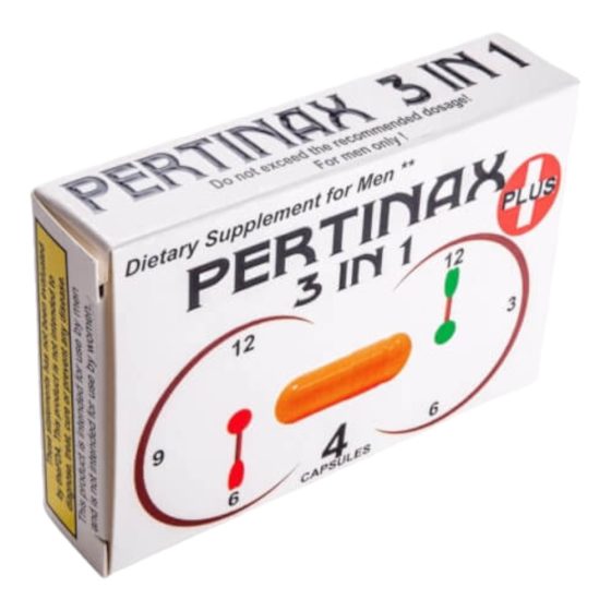 Pertinax 3in1 Plus - dietary supplement capsules for men (4pcs)