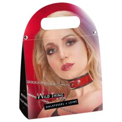   ZADO - δερμάτινος γιακάς & λουρί (κόκκινο)