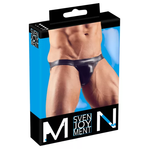 Svenjoyment - ανδρικό jockstrap γυαλιστερό - μαύρο - XXL
