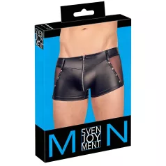  Svenjoyment - γυαλιστερό ανδρικό μποξεράκι με φερμουάρ (μαύρο) - XL