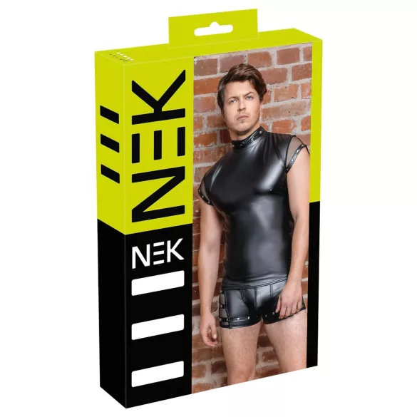 NEK - ανδρικό πάνω μέρος με πριτσίνια και δίχτυ (μαύρο)