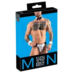   Svenjoyment - ανδρικό εσώρουχο tanga σετ σερβιτόρου - μαύρο λευκό - M