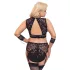 Cottelli Bondage Plus Size - δαντελένιο σετ σουτιέν (μαύρο) - 3XL
