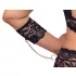 Cottelli Bondage Plus Size - δαντελένιο σετ σουτιέν (μαύρο) - 3XL