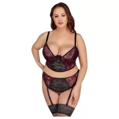   Cottelli - σετ εσωρούχων plus size - κόκκινο - για γυναίκα