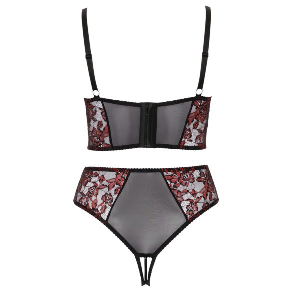 Cottelli Plus Size - σετ σουτιέν (κόκκινο) - 90C/XL