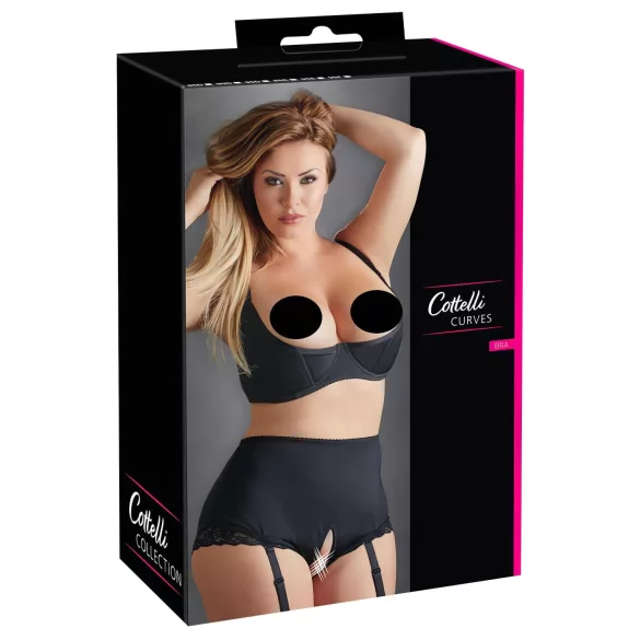 Cottelli - σουτιέν push up plus size - μαύρο - για γυναίκα - 95F