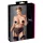Cottelli Plus Size - δαντελωτό σλιπ με ζαρτιέρες (μαύρο) - XXXXL