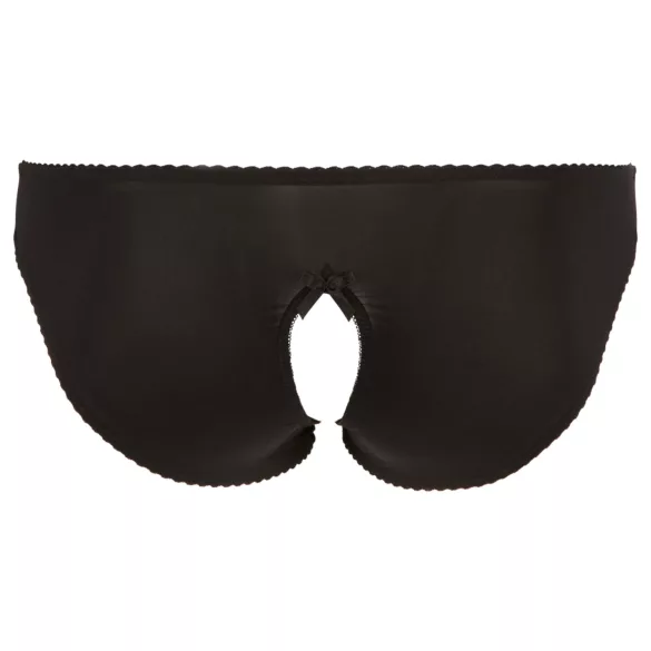 Cottelli Plus Size - δαντελένιο ανοικτό εσώρουχο (μαύρο)
