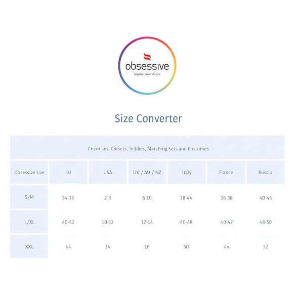 Obsessive - στρινγκ γυναίκας με δαντέλα και διπλές τιράντες - μαύρο - L/XL