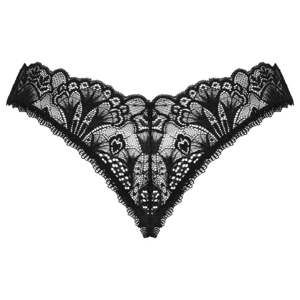 Obsessive Donna Dream - γυναικείο string με δαντέλα ανοιχτό - μαύρο